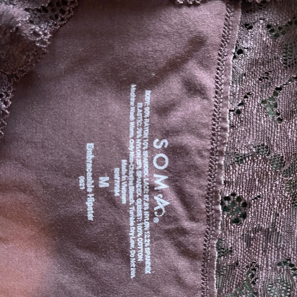 Soma Women's Embraceable Hipster with Lace Trim - Maroon, Blue, White - Medium - Picture 3 of 8